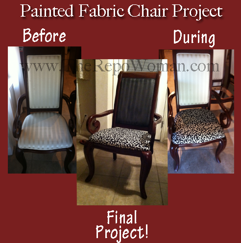 ReUpholster and Paint a Fabric Chair