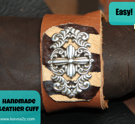 DIY Leather Cuff Bracelet tutorial!