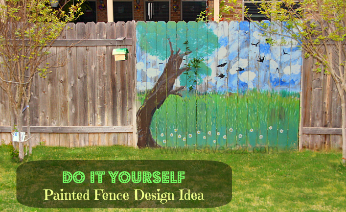 Painted Garden Fence